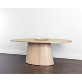 Elina Oval Dining Table, Light Oak