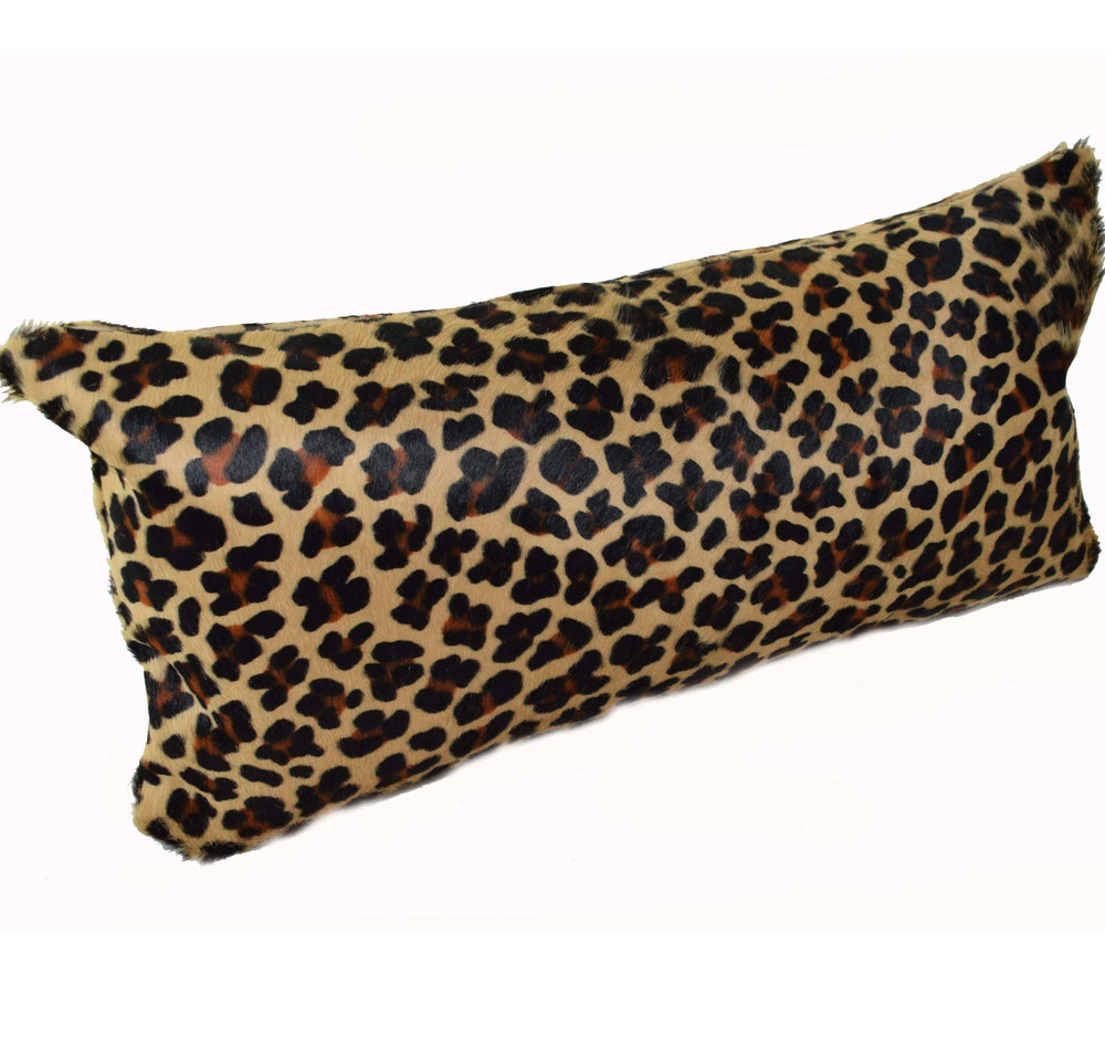 Leopard Print Cowhide Lumbar - - High Fashion Home