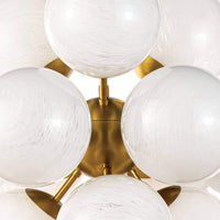 La Dame Chandelier, Swirl Glass Natural Brass-High Fashion Home