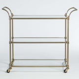 Wakefield Bar Cart, Atique Brass-High Fashion Home