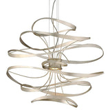 Calligraphy 2 Light Pendant, Silver Leaf - Lighting - High Fashion Home