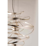 Calligraphy 2 Light Pendant, Silver Leaf - Lighting - High Fashion Home