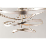 Calligraphy 2 Light Pendant, Silver Leaf - Lighting - High Fashion Home