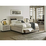 Spencer Queen Storage Bed, Gray/Parchment-Furniture - Bedroom-High Fashion Home