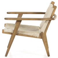 River Leather Sling Chair, Buff-Furniture - Chairs-High Fashion Home