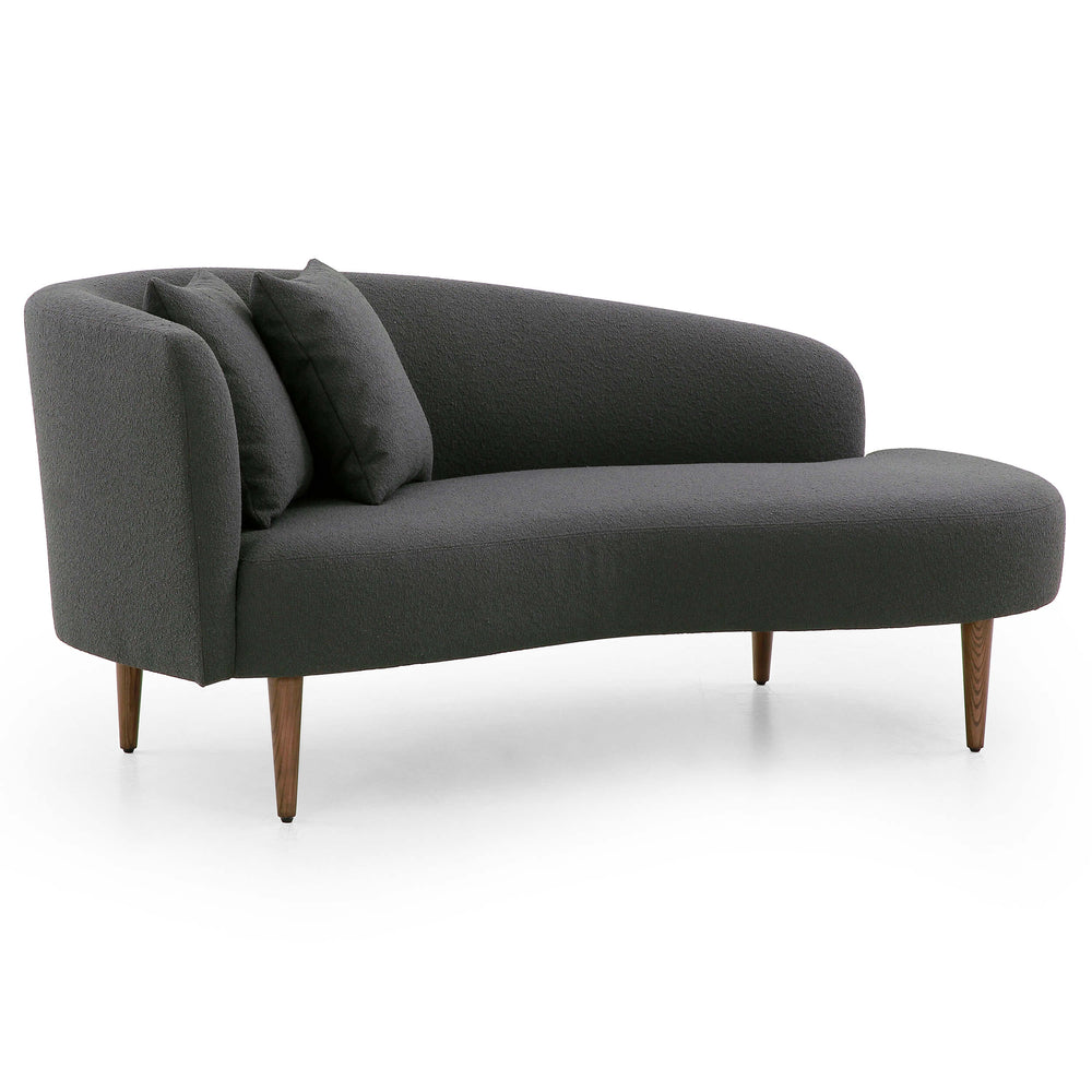 Luna LAF Chaise, Fiqa Boucle Charcoal by Four Hands