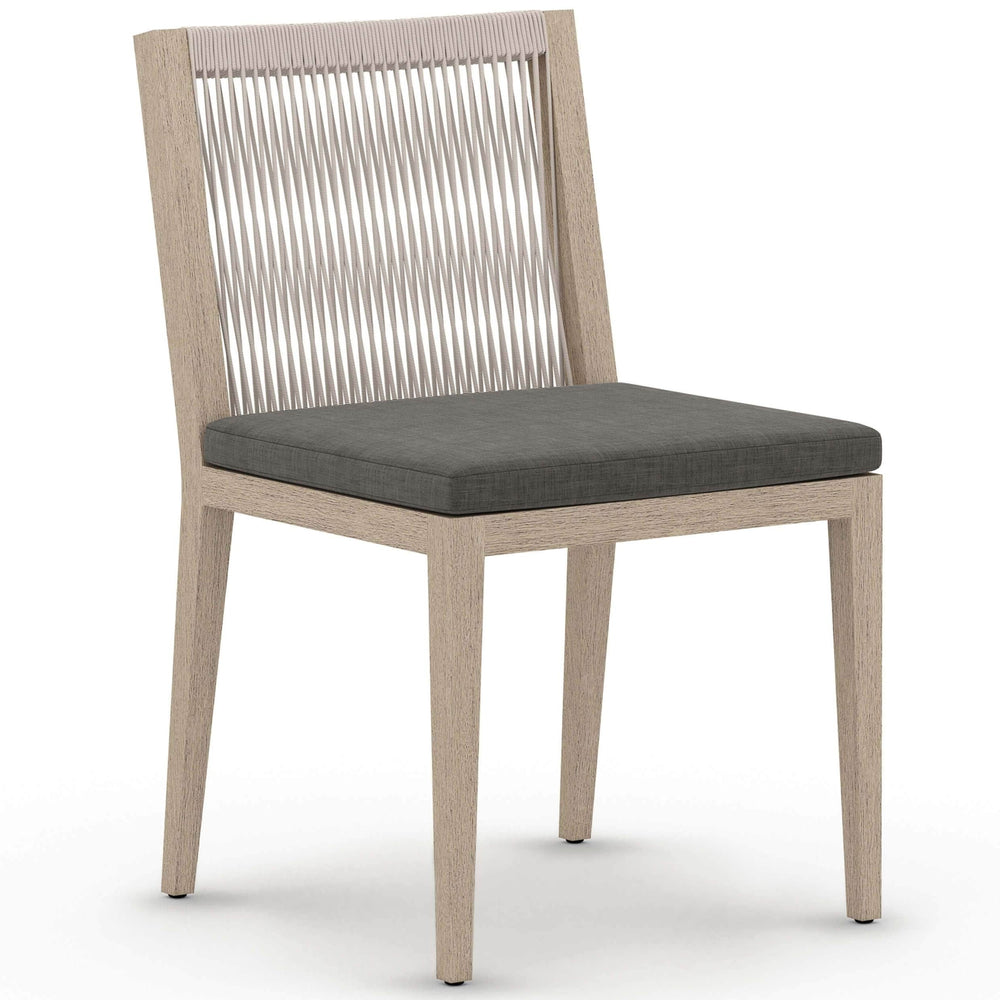 Sherwood Outdoor Dining Chair, Charcoal/Washed Brown-Furniture - Dining-High Fashion Home