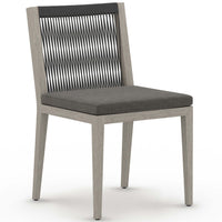 Sherwood Outdoor Dining Chair, Charcoal/Weathered Grey-Furniture - Dining-High Fashion Home