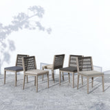 Sherwood Outdoor Dining Chair, Charcoal/Weathered Grey-Furniture - Dining-High Fashion Home