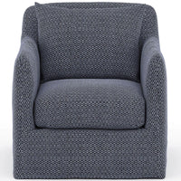 Dade Outdoor Swivel Chair, Faye Navy-Furniture - Chairs-High Fashion Home