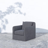 Dade Outdoor Swivel Chair, Faye Navy-Furniture - Chairs-High Fashion Home