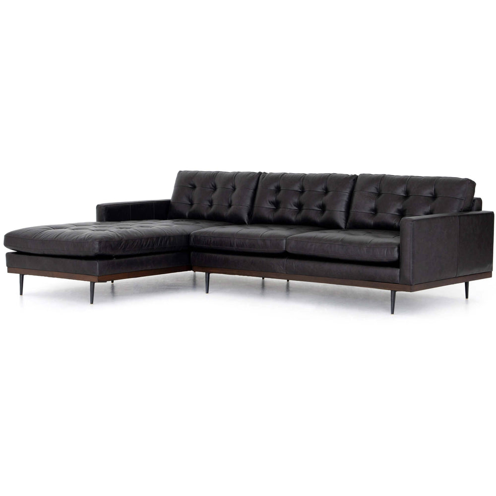 Lexi LAF Leather Sectional, Sonoma Black-Furniture - Sofas-High Fashion Home