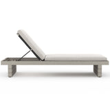 Leroy Outdoor Chaise, Stone Grey/Weathered Grey-Furniture - Chairs-High Fashion Home