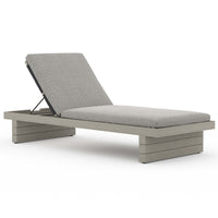 Leroy Outdoor Chaise, Faye Ash/Weathered Grey-Furniture - Chairs-High Fashion Home