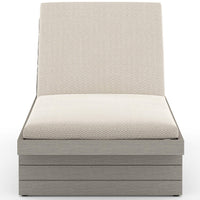 Leroy Outdoor Chaise, Faye Sand/Weathered Grey-Furniture - Chairs-High Fashion Home