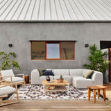 Gwen Outdoor 4-Piece Sectional, Faye Ash-Furniture - Sofas-High Fashion Home