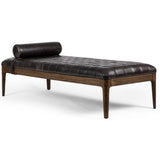 Joanna Leather Bench, Sonoma Black