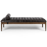 Joanna Leather Bench, Sonoma Black