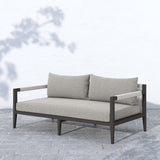 Sherwood 63" Outdoor Sofa, Faye Ash/Bronze-Furniture - Sofas-High Fashion Home