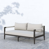 Sherwood 63" Outdoor Sofa, Faye Sand/Bronze-Furniture - Sofas-High Fashion Home