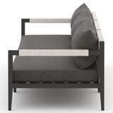 Sherwood 93" Outdoor Sofa, Charcoal/Bronze-Furniture - Sofas-High Fashion Home
