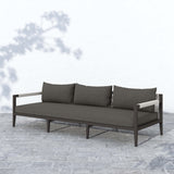 Sherwood 93" Outdoor Sofa, Charcoal/Bronze-Furniture - Sofas-High Fashion Home
