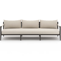 Sherwood 93" Outdoor Sofa, Faye Sand/Bronze-Furniture - Sofas-High Fashion Home