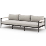 Sherwood 93" Outdoor Sofa, Stone Grey/Bronze-Furniture - Sofas-High Fashion Home