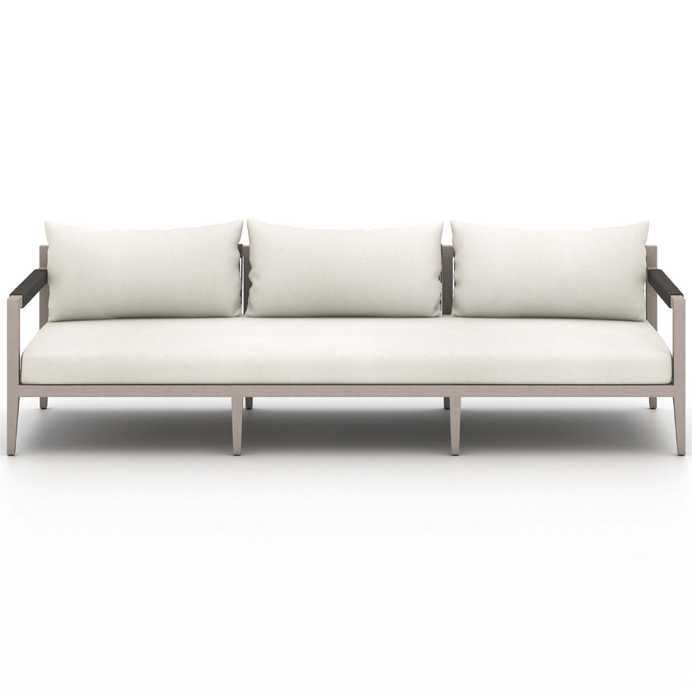 Sherwood 93" Outdoor Sofa, Natural Ivory/Weather Grey-Furniture - Sofas-High Fashion Home