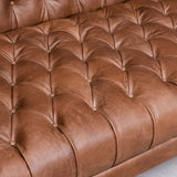 Williams Leather Sofa, Washed Chocolate-High Fashion Home