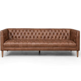 Williams Leather Sofa, Washed Chocolate-High Fashion Home