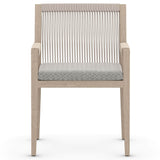 Sherwood Outdoor Dining Arm Chair, Faye Ash/Washed Brown-Furniture - Dining-High Fashion Home