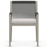 Sherwood Outdoor Dining Arm Chair, Stone Grey/Weathered Grey-Furniture - Dining-High Fashion Home