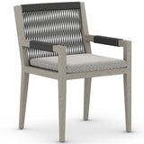 Sherwood Outdoor Dining Arm Chair, Faye Ash/Weathered Grey-Furniture - Dining-High Fashion Home