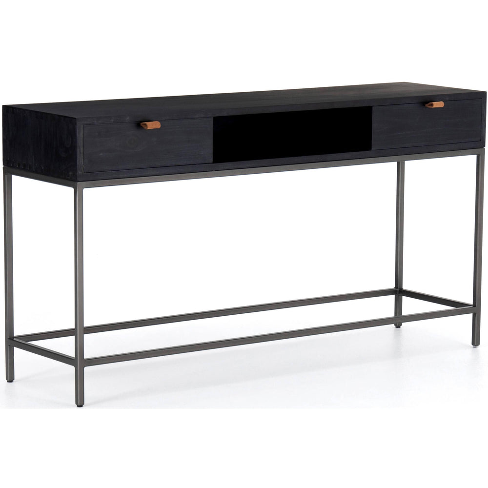 Trey Console Table, Black Wash-Furniture - Accent Tables-High Fashion Home