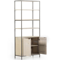 Trey Modular Wide Bookcase, Dove Poplar-Furniture - Storage-High Fashion Home