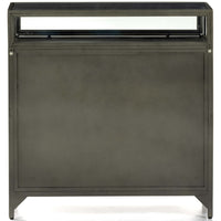 Shadow Box Entry Cabinet, Gunmetal-Furniture - Storage-High Fashion Home