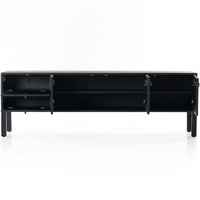 Isador Media Console, Black Wash Poplar-Furniture - Storage-High Fashion Home