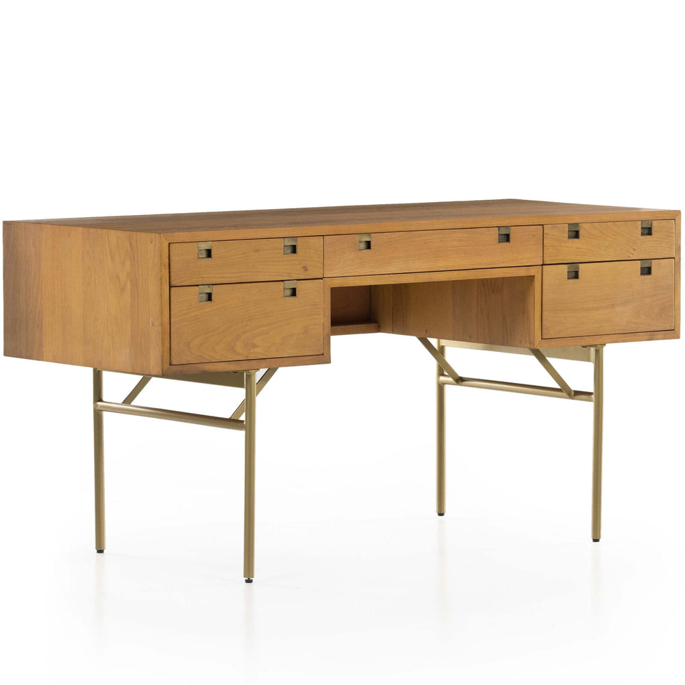 Carlisle Desk, Natural Oak-Furniture - Office-High Fashion Home