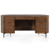 Lunas Executive Desk, Caramel Guanacaste-Furniture - Office-High Fashion Home