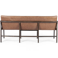 Alice Leather Dining Bench, Sonoma Chestnut-Furniture - Dining-High Fashion Home