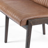 Alice Leather Dining Bench, Sonoma Chestnut-Furniture - Dining-High Fashion Home