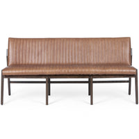 Alice Leather Dining Bench, Sonoma Chestnut-Furniture - Dining-High Fashion Home