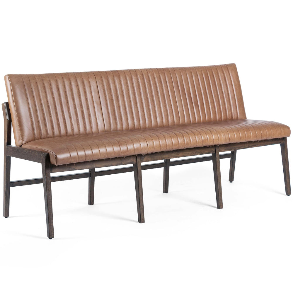 Alice Leather Dining Bench, Sonoma Chestnut-Furniture - Dining-High Fashion Home
