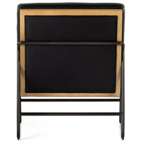 Romy Leather Chair, Harness Black-Furniture - Chairs-High Fashion Home