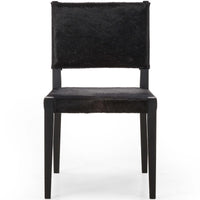 Villa Leather Dining Chair, Black Hair On Hide - Set of 2-Furniture - Dining-High Fashion Home