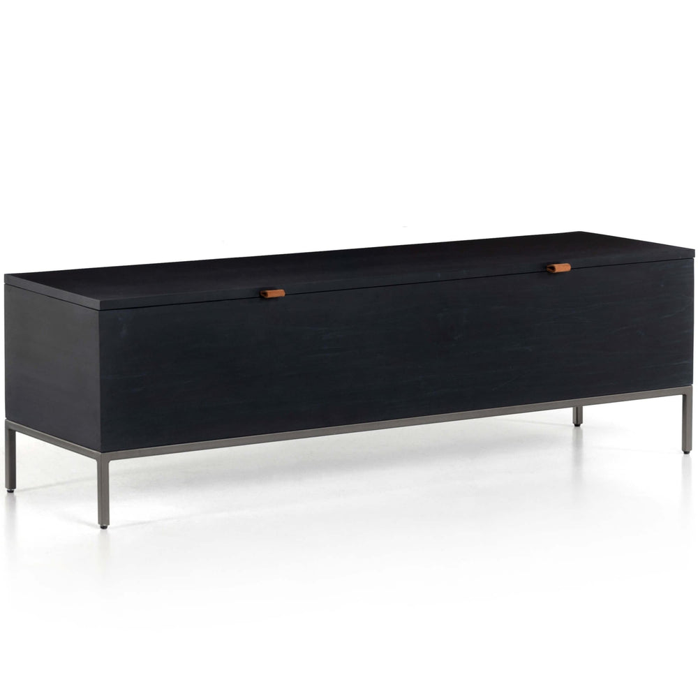 Trey Trunk, Black Wash Poplar-Furniture - Storage-High Fashion Home