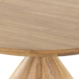 Bibianna Dining Table, Smoked Honey/White Marble-Furniture - Dining-High Fashion Home