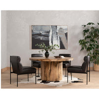 Klein Leather Dining Chair, Sonoma Black, Set of 2-Furniture - Dining-High Fashion Home