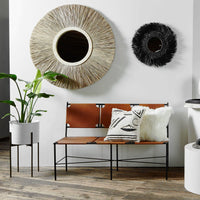 Zeke Leather Bench, Caramel-Furniture - Chairs-High Fashion Home